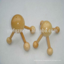 Rolo do massager do corpo do produto da fábrica, massager de madeira manual, massager da cabeça